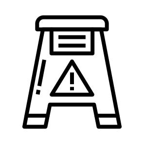 Wet Floor, Safety, Caution, Slippery, Hazard, Warning icon