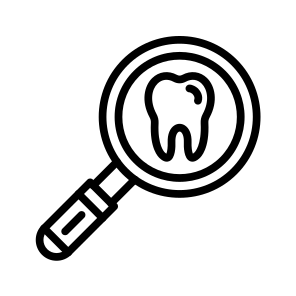 Teeth,dental,magnifying Glass,dental Care,tooth icon