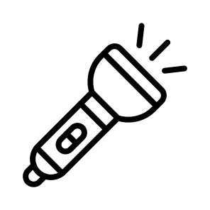 Flashlight, Flashlight, Light, Portable, Illumination icon