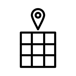Grid Location, Grid, Location, Pattern, Arrangement icon