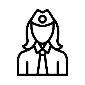 Air Hostess,woman,professions And Jobs,job,flight Attendant icon