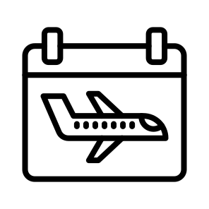 Flight Calendar,flight,plane,calendar,flight Time icon