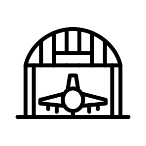 Hangar,aviation,transportation,plane,flight icon