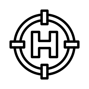 Helipad,helicopter,transportation,landing,helicopters icon