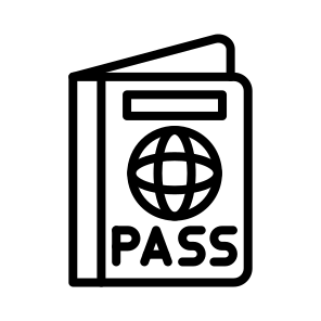 Passport,travel,document,identity,identification icon