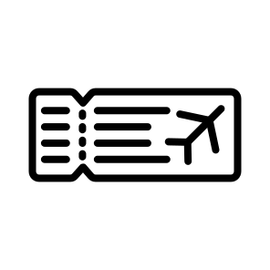 Plane Ticket,ticket,flight,travel,airplane Flight icon