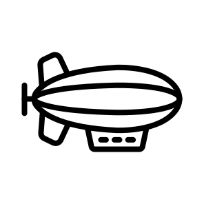 Zeppelin,aircraft,flying,hydrogen,transport icon