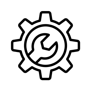 Maintenance,gear,wrench,cogwheel,repair icon