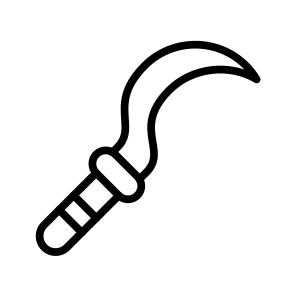 Sickles,harvest,scythe,equipment,agriculture icon