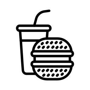 Burger Bar, Food, Vendor, Concession, Fast Food, Hamburger icon