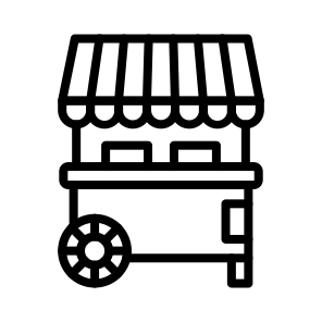 Cotton Candy Stall, Food, Vendor, Concession, Sugar, Sweets icon