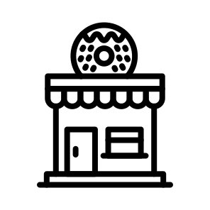 Donut Shop, Food, Vendor, Concession, Bakery, Sweets icon