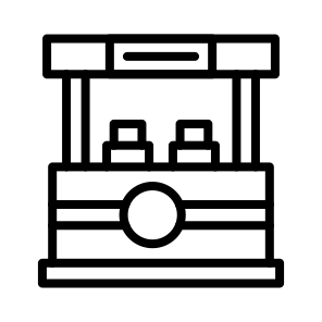 Hot Dog Stall, Food, Vendor, Concession, Fast Food, Sausage icon