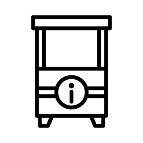 Information Kiosk, Booth, Assistance, Help, Customer Service, Information icon