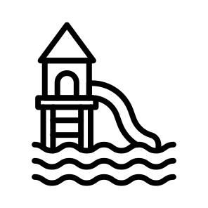 Water Slide, Aquatic, Ride, Amusement, Thrill, Waterslide icon