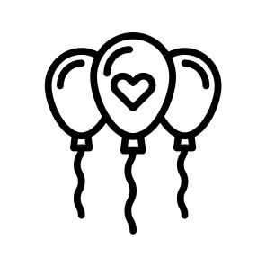 Balloons,celebration,decoration,christmas,party icon