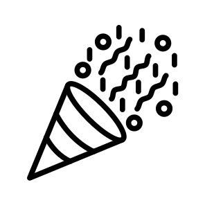Confetti,party,christmas,celebration,fun icon