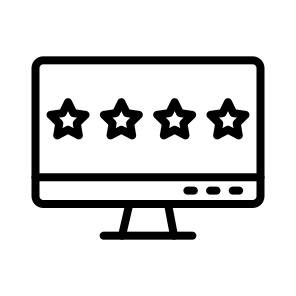 Customer Review,review,star,monitor,customer icon
