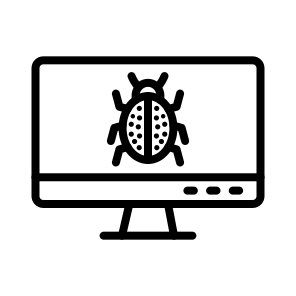 Debug,debugging,virus,monitor,malware icon