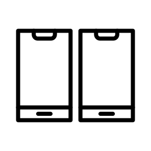 Mobile Phones,two,cellphone,electronics,smartphones icon
