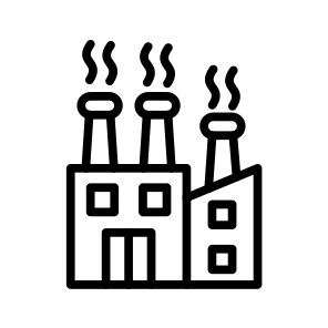 Factory,industry,buildings,industrial,pollution icon