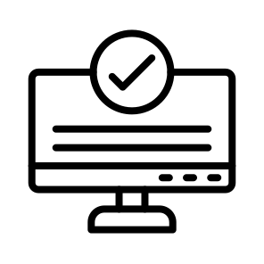 Checking,screen,verified,checked,tick icon
