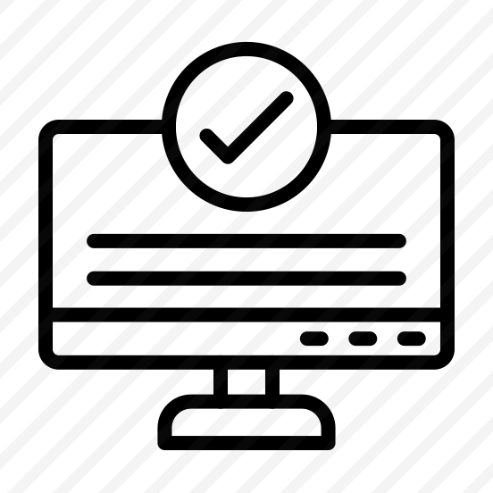 Checking,screen,verified,checked,tick preview
