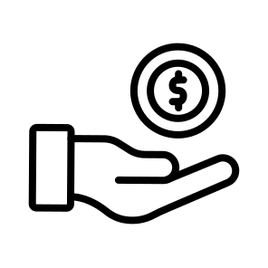 Donation,money,hand,charity,coin icon