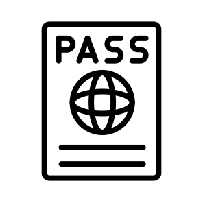 Passport,pass,identity,document,travel icon