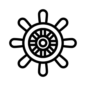 Boat,wheel,ship,rudder,pirate icon