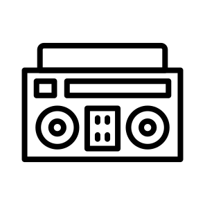 Boombox,retro,radio,cassette,tape Recorder icon