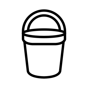 Bucket,pail,beach,gardening,summer icon