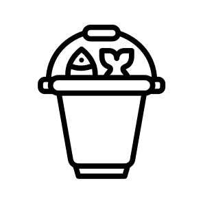 Bait Bucket, Lure, Tackle, Fishing, Angling, Equipment icon