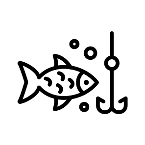 Bait Fishing, Angling, Luring, Catching, Sport, Hobby icon