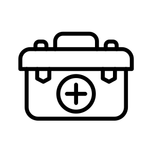First Aid Kit, Medical, Emergency, Safety, Health, Supplies icon