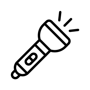 Flashlight, Light, Illumination, Torch, Portable, Handheld icon