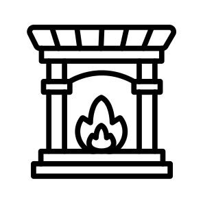 Fireplace,chimney,winter,warm,real Estate icon
