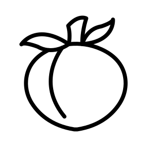 Peach,fruit,healthy Food,diet,vegetarian icon
