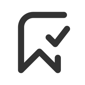 002 056 Bookmark Mark Favorites Check, Checkmark, Save, Saved icon