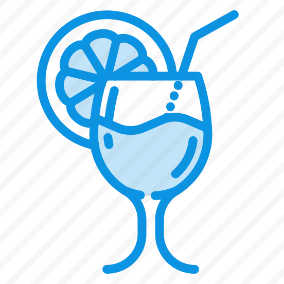 Unigrid Bluetone Cocktail Soda Cola Beach Drink Food Lemon Slice Tubule preview