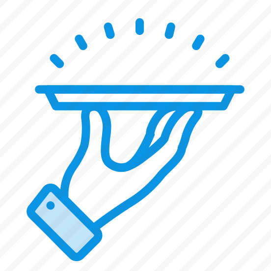 Unigrid Bluetone Food Tray Service Hand preview