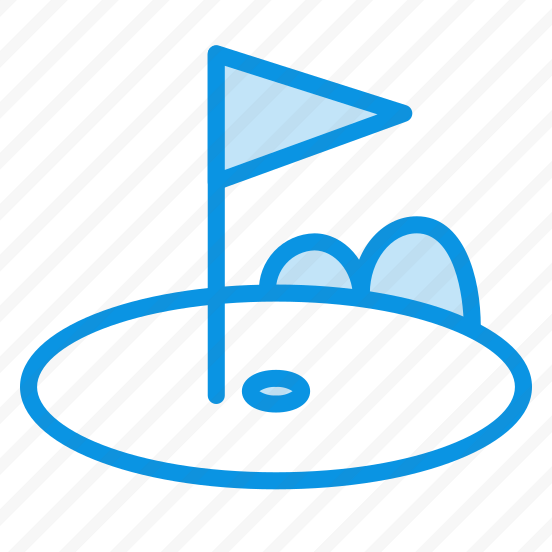 Unigrid Bluetone Golf Flag Lawn Grasspot Field Course Game Sport Competition Rich preview