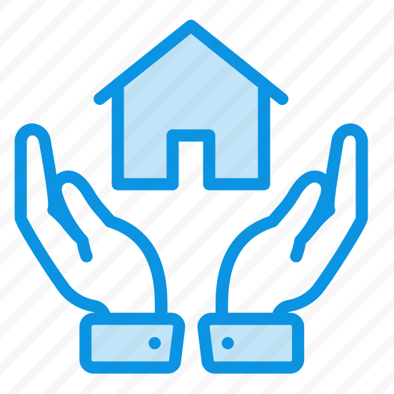 Unigrid Bluetone House Home Insurance Keep Safe Hands Secure Protection preview