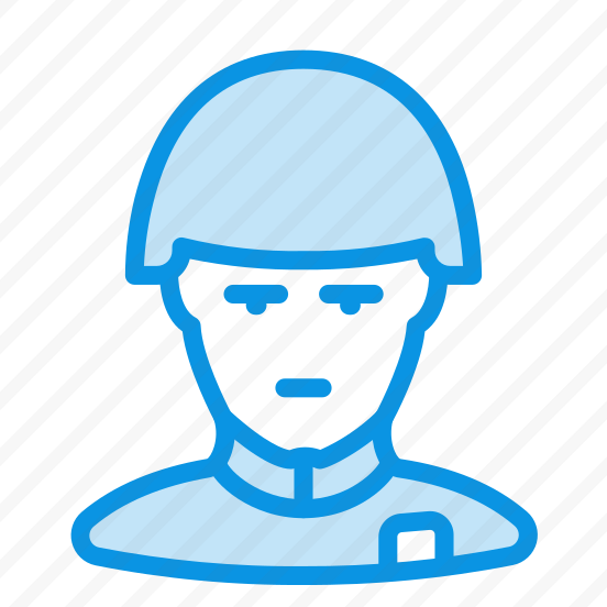 Unigrid Bluetone Soldier Helmet Human Avatar Retro preview