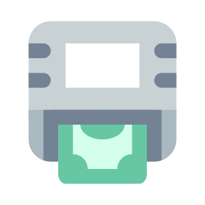 012 087 Atm Cash Dispenser Machine Money Cashout Cashin Dollar icon