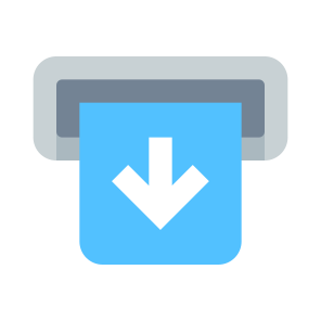 012 098 Atm Cash Dispenser Machine Money Credit Card Pickup icon