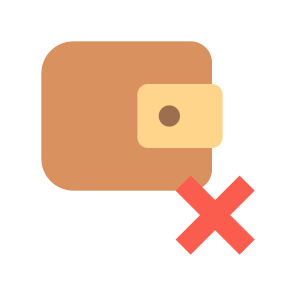 012 146 Wallet Money Cash Payment Pay Remove Delete icon