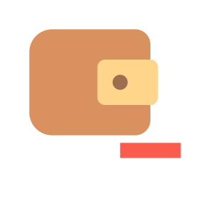 012 147 Wallet Money Cash Payment Pay Remove Delete icon