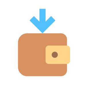 012 149 Wallet Money Cash Cashin Incoming icon