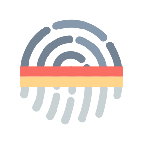 022 070 Touchid Finger Fingerprint Biometric Scan Password Encryotion icon